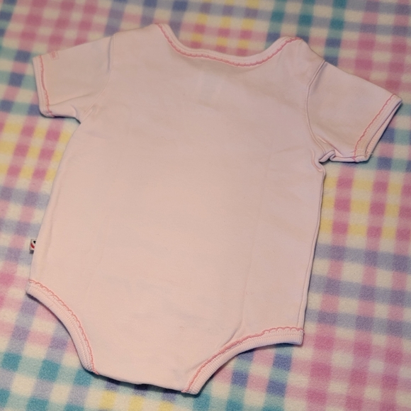 ABSORBA ♡ Thick Cotton Pink Onesie w/Embroidered Pink Stitched Bébé 'n Trim 6-9M - Picture 13 of 17